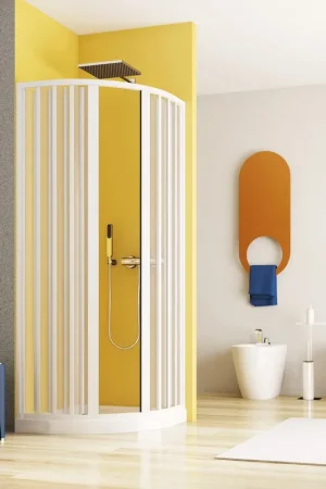 Box Doccia Semicircolare Curvo a Soffietto - Apertura Centrale 80x80 / 90x90 Nuovo Arrivo