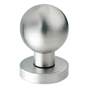 Pomolo FIMET modello 326 per portoncino su rosetta e bocchetta con foro yale in acciaio inox satinato Occasione