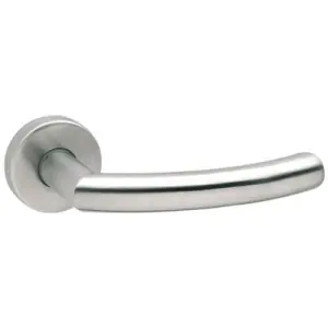 Maniglia FIMET modello NORVEGIA per porta interna su placca con foro normale in acciaio inox satinato Miglior Prezzo