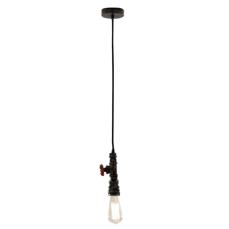 Sospensione Metallo Ruggine Invecchiato Lampadario Rustico Vintage E27 Non Perdere
