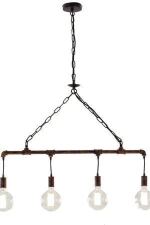 Quantità Limitata Lampadario Sospeso Rustico Metallo Ruggine Vintage E27