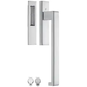 Maniglione alzante scorrevole singolo COLOMBO modello LC113 per serramento su placca e maniglia incasso in ottone cromat Offerta