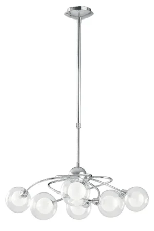 Lampada a sospensione 28W 6XG9 a sei emissioni cromo POST Prezzo Conveniente