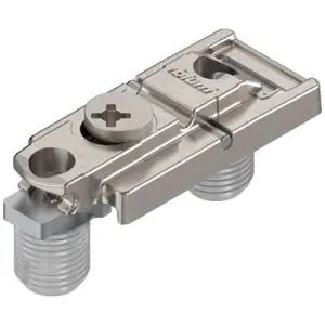 Solo Oggi Clip piastrina BLUM modello 177H di premontaggio, diritta (20/32 mm), 0 mm, zinco, a pressione, eccentrico, nichelato