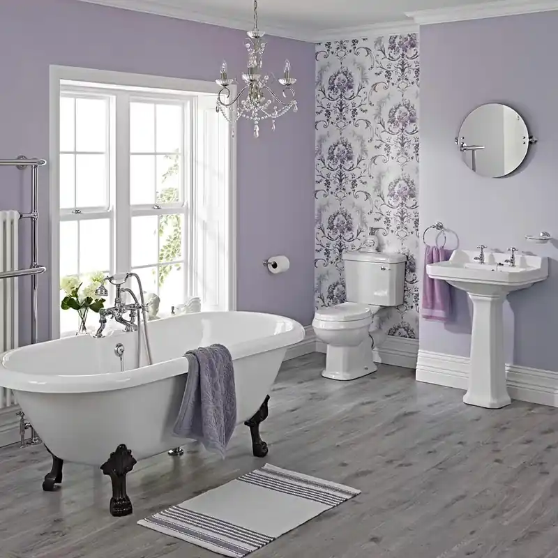 Kit Completo per Stanza da Bagno con Vasca, Lavabo, Sanitario e Rubinetteria - Carlton Offerta