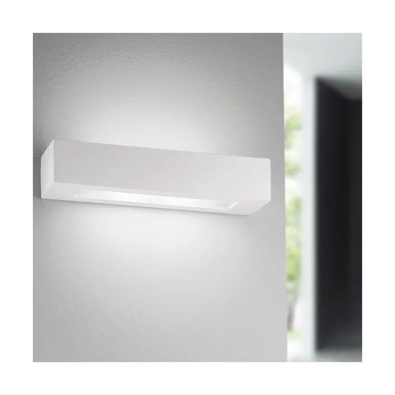 Lampada da Parete Rettangolare in Gesso verniciabile Per corridoio e soggiorno 2XE14 Promozione