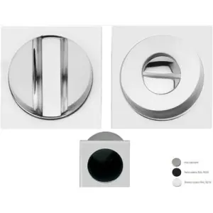 Subito Disponibile Nottolino wc FIMET modello 3667RNB con ditale trascinamento per porta interna in acciaio inox nero opaco