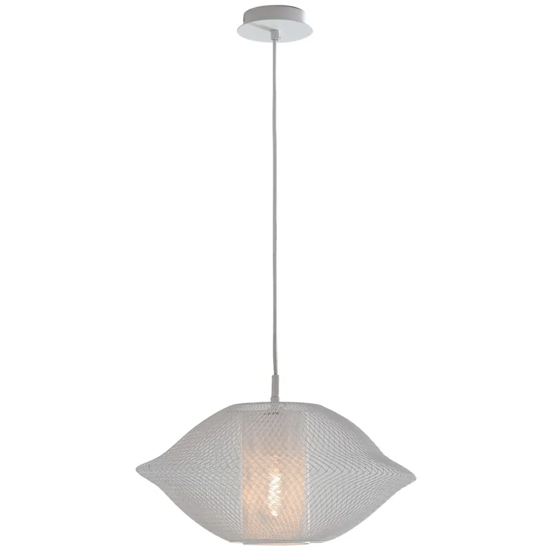 Offerta Limitata Lampadario Sospeso Moderno Rete Metallo Bianco Sospensione Interni E27