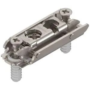Clip piastrina BLUM modello 177H di premontaggio, diritta (20/32 mm), 0 mm, acciaio, expando, eccentrico, nichelato Affare