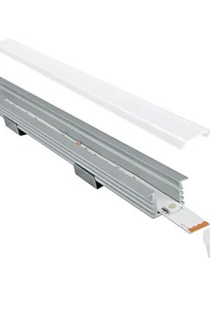 Esclusivo Profilo 1 m per Strip Led con Tappi 1,6x1,187 cm