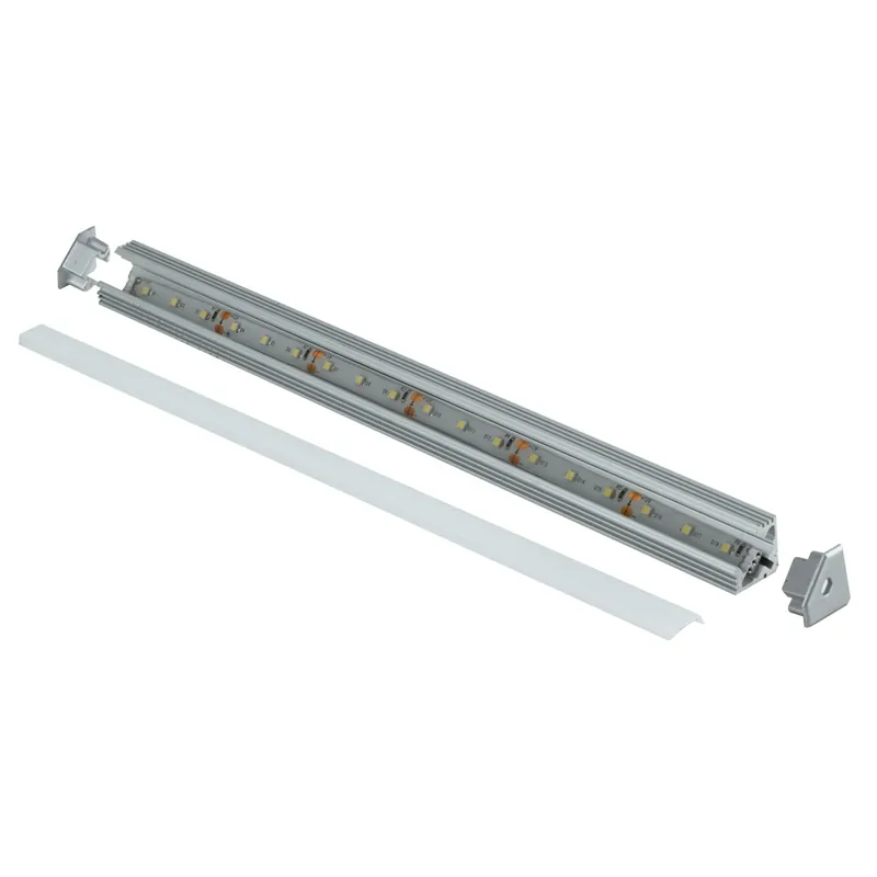Nuovo Arrivo Profilo 1 m Angolare per Strip Led con Tappi