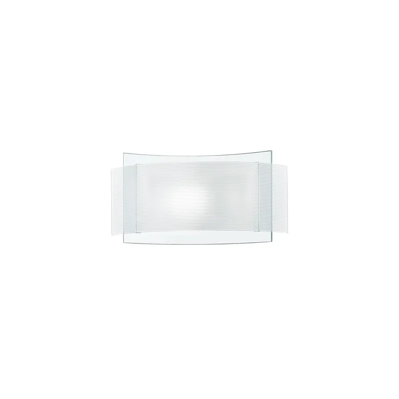 Direttamente Dal Produttore Applique Moderna in Doppio Vetro Bianco Rigato E27