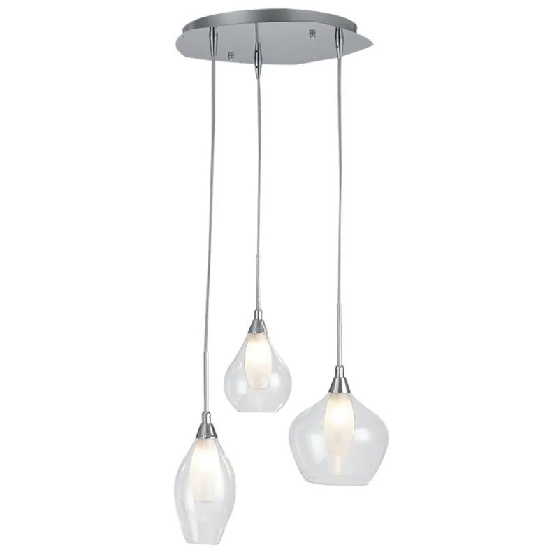 Lampada a 3 sospensioni 28W 3xG9 trasparente BLINDER Saldi