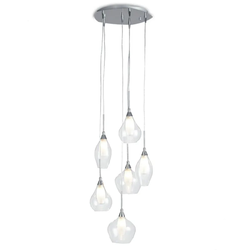 Lampada a 6 sospensioni 28W 6xG9 trasparente BLINDER Economico