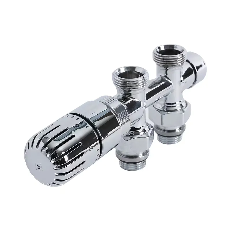 Valvole Termostatiche Diritte per Radiatori e Scaldasalviette con Attacco Centrale Complete di Adattatori per Tubi in Rame da 12mm - Multiblock H Reso Gratuito