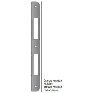 Affare Incontro AGB modello PATENT GRANDE 22x238 bordo stondato fori disassati per porta in acciaio finitura bronzato verniciato