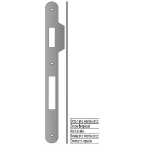 Prezzo Di Fabbrica Incontro AGB modello PATENT GRANDE 22x238 bordo tondo aletta sagomata per porta in acciaio finitura cromato opaco