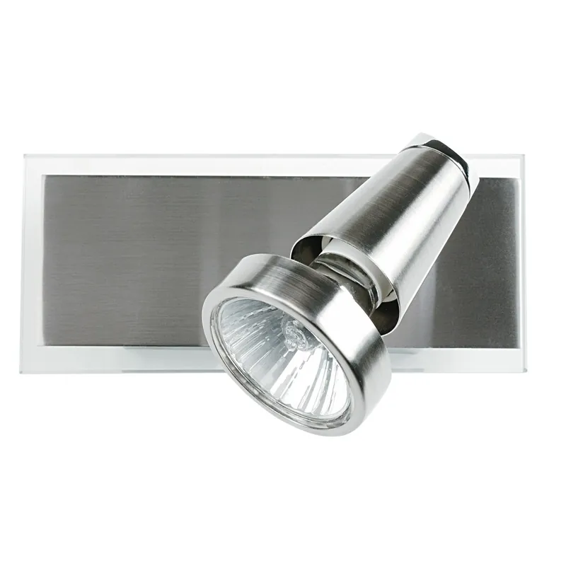 Applique dalla forma semplice cromata con cornice nickel 42 watt 2800 kelvin GU10 Bestseller