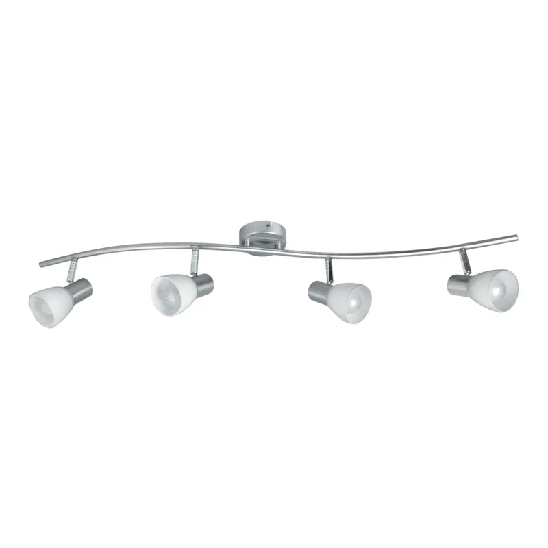 Offerta Plafoniera elegante di colore nickel a quattro luci 40 watt E14