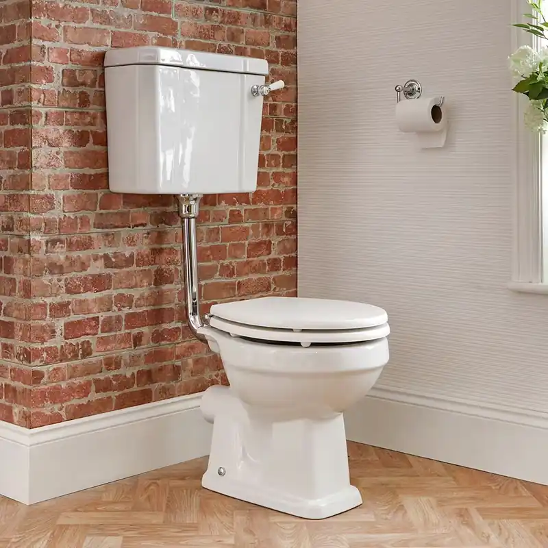 Compra Adesso Sanitario con Vaso Tradizionale Cassetta Bassa in Ceramica Sedile e Copri WC - Richmond