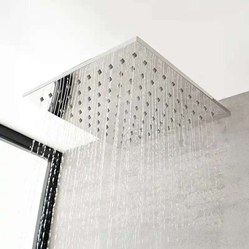 Soddisfatti O Rimborsati Soffione Fisso Quadrato in Acciaio Inossidabile 400 x 400mm