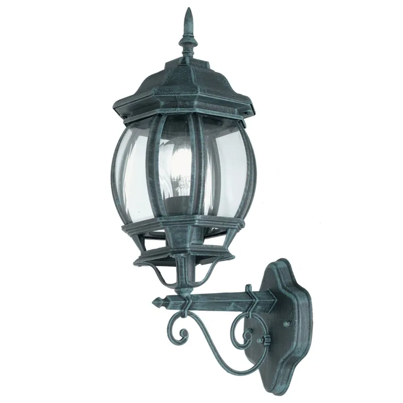 Compra Adesso Applique da parete per esterno 60W E27 nero e verde Madrid Up