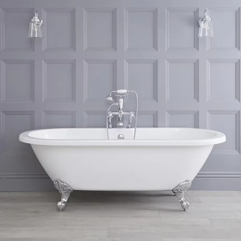 Vasca da Bagno Freestanding a Doppia Estremità con Bordo Arrotondato - 1780 x 825mm - Diversi Piedini Disponibili - Legend Economico
