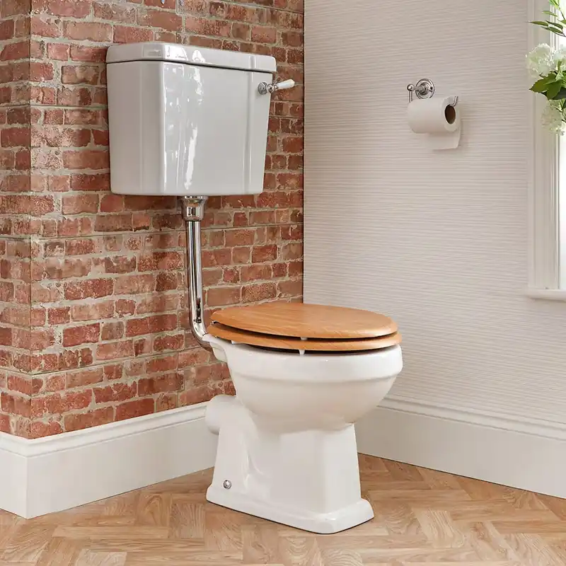 Offerta Limitata Sanitario con Vaso Tradizionale, Cassetta Bassa in Ceramica, Sedile e Scelta di Sedili Copri WC Soft Close - Richmond
