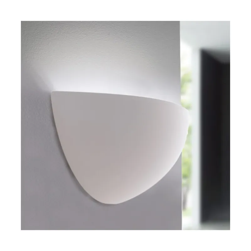 Scelto Dai Clienti Applique a Lunetta in gesso verniciabile Lampada da Parete adatta per corridoi camere e zone living E14