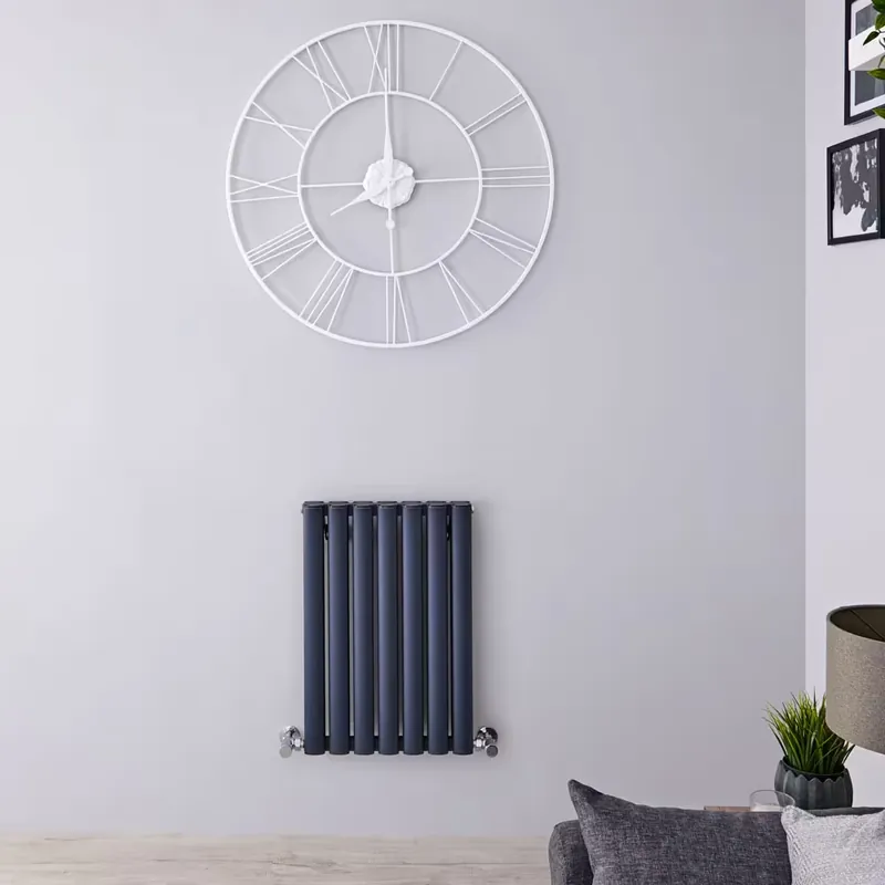 Radiatore di Design Orizzontale Moderno - Pannello Doppio - Antracite - 600mm x 410mm - Revive Air Offerta