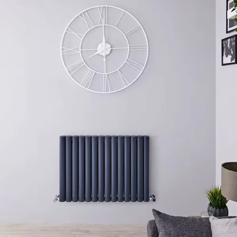 Popolare Radiatore di Design Orizzontale Moderno - Pannello Doppio - Antracite - 600mm x 830mm - Revive Air