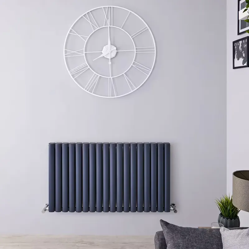 Spedizione Espresso Radiatore di Design Orizzontale Moderno - Pannello Doppio - Antracite - 600mm x 1070mm - Revive Air