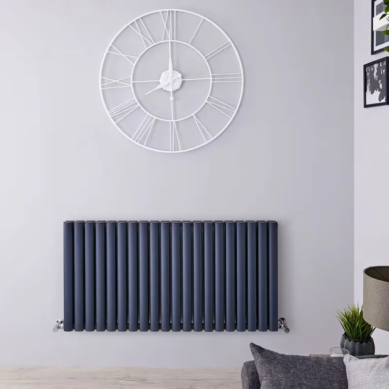 Economico Radiatore di Design Orizzontale Moderno - Pannello Doppio - Antracite - 600mm x 1190mm - Revive Air