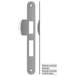 Compra Oggi Stesso Incontro AGB modello CENTRO 22x196 sinistro bordo tondo aletta piegata 13mm per porta in acciaio finitura cromato opaco