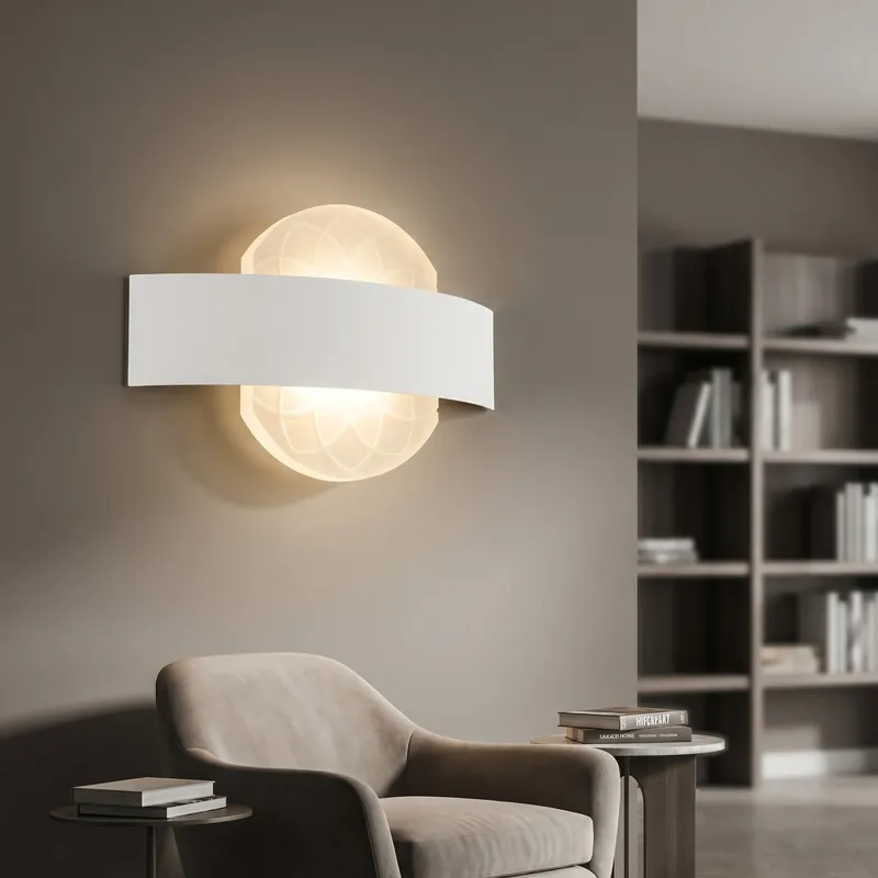 Consegna Rapida Applique Moderna Bianca da interno Lampada da parete adatta a camere e corridoi LED 10W