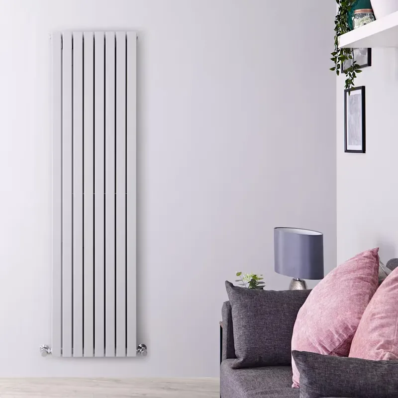 Radiatore di Design Verticale Moderno - Pannello Doppio - Grigio Chiaro - 1780mm x 472mm - Sloane Prezzo Di Fabbrica