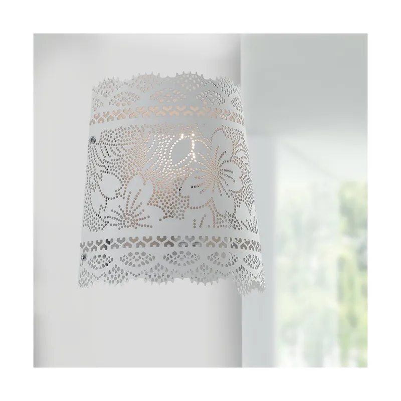 Applique da Parete E14 Bianca opaca Adatta per camera e corridoio Lampada stile pizzo classica Consegna Rapida
