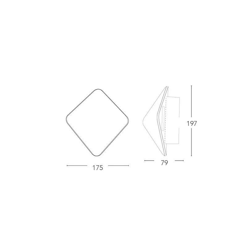 Nuovo Arrivo Applique Moderna a rombo Disponibile in bianco o nero LED 3W da parete 4000K Luce Naturale