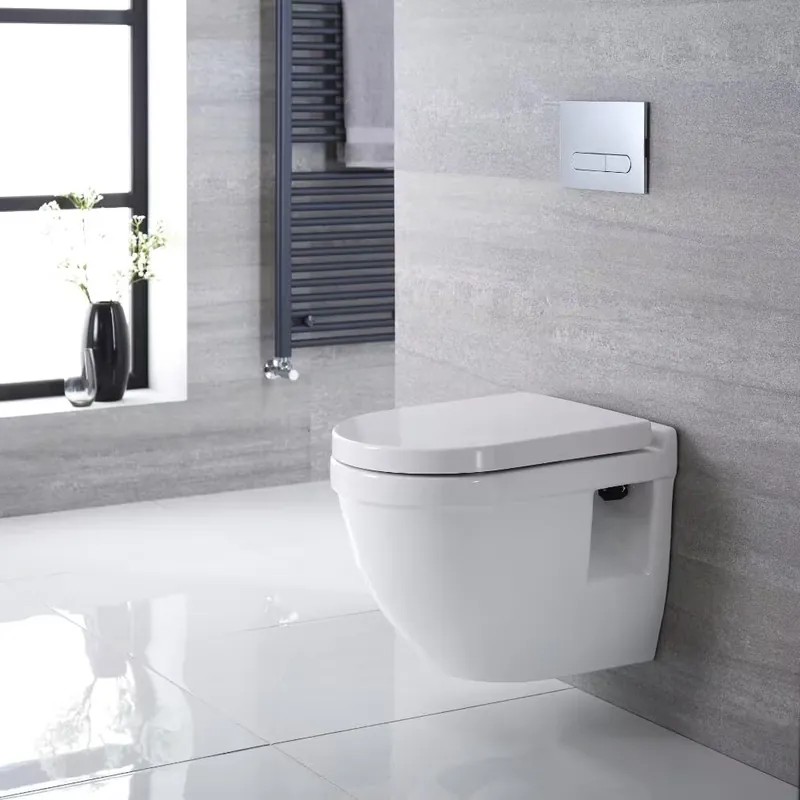 Compra Oggi Stesso Sanitario Bagno WC Quadrato Sospeso 400x360x515mm con Sedile Copri WC Soft Close - Belstone