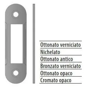 Incontro AGB 22x82 bordo tondo per porta in acciaio finitura ottonato verniciato Prezzo Conveniente
