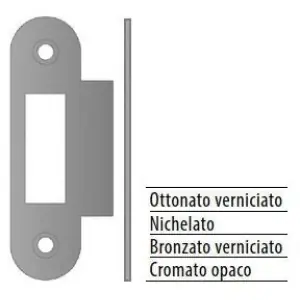 Prezzo Di Fabbrica Incontro AGB 22x82 bordo tondo aletta quadra per porta in acciaio finitura cromato opaco