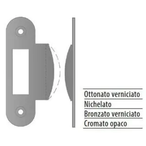 Consegna Rapida Incontro AGB 22x82 bordo tondo aletta tonda 8mm per porta in acciaio finitura nichelato