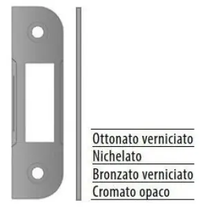 Più Venduto Incontro AGB 22x82 bordo stondato per porta in acciaio finitura ottonato verniciato