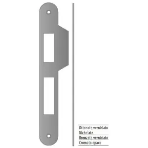 Incontro AGB modello CENTRO 22x167 bordo tondo aletta sagomata 13mm per porta in acciaio finitura nichelato Compra Online