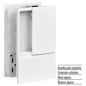 Prezzo Scontato Kit AGB modello WAVE maniglia cieca per porta scorrevole in zama finitura cromato satinato