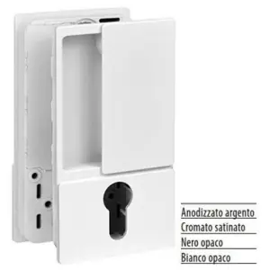 Kit AGB modello WAVE maniglia yale per porta scorrevole in zama finitura cromato satinato Pagamento Sicuro