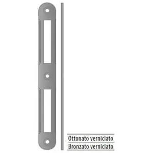 Esclusivo Incontro AGB modello EURO 72 20x170 bordo tondo per porta in acciaio finitura ottonato verniciato