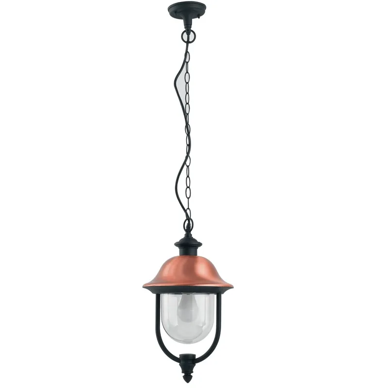 Acquista Ora Lampadario a sospensione 60W E27 nero e rame Wien