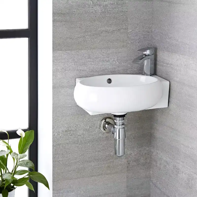 Promozione Esclusiva Lavabo Bagno da Appoggio Ovale in Ceramica 400x280mm - Ashbury
