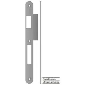 Acquista Ora Incontro AGB modello SICUREZZA SL 22x238 bordo tondo con aletta 13.5mm per porta filo in acciaio finitura cromato opaco